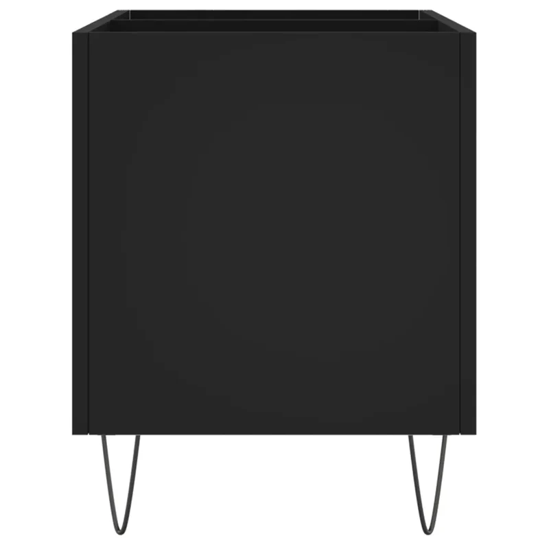 Armoire à disques pratique industriel 74,5 x 38 x 48 cm avec espace de rangement en bois noir 02_0049129