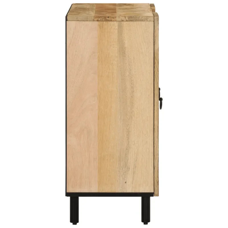 Armoire latérale 90 x 33 x 75 cm avec grand espace de rangement style rétro en bois massif de manguier 02_0047295