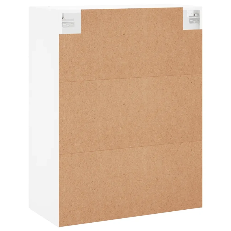 Lot de 2 armoires murales élégantes 69,5 x 34 x 90 cm grand espace de rangement design intemporel en bois d'ingénierie blanc 02_0055348