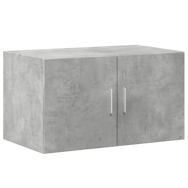 Armoire de rangement haute moderne 70 x 42,5 x 225 cm grande capacité en bois d'ingénierie gris béton 02_0055577