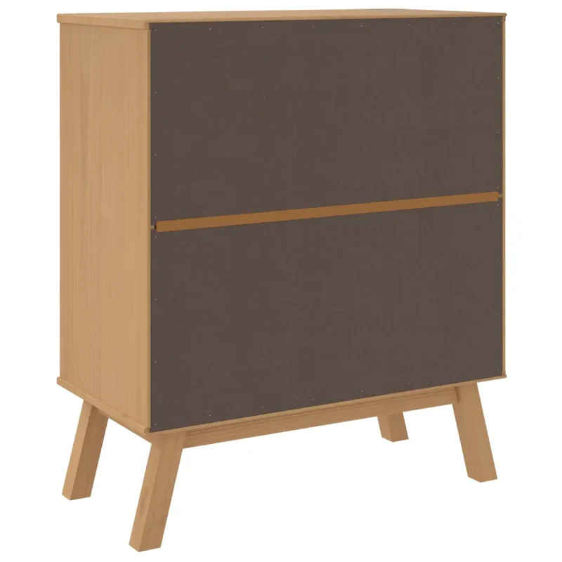 Armoire à tiroirs scandinave bois massif 76,5 x 39 x 90 cm grand espace de rangement design blanc 02_0047357