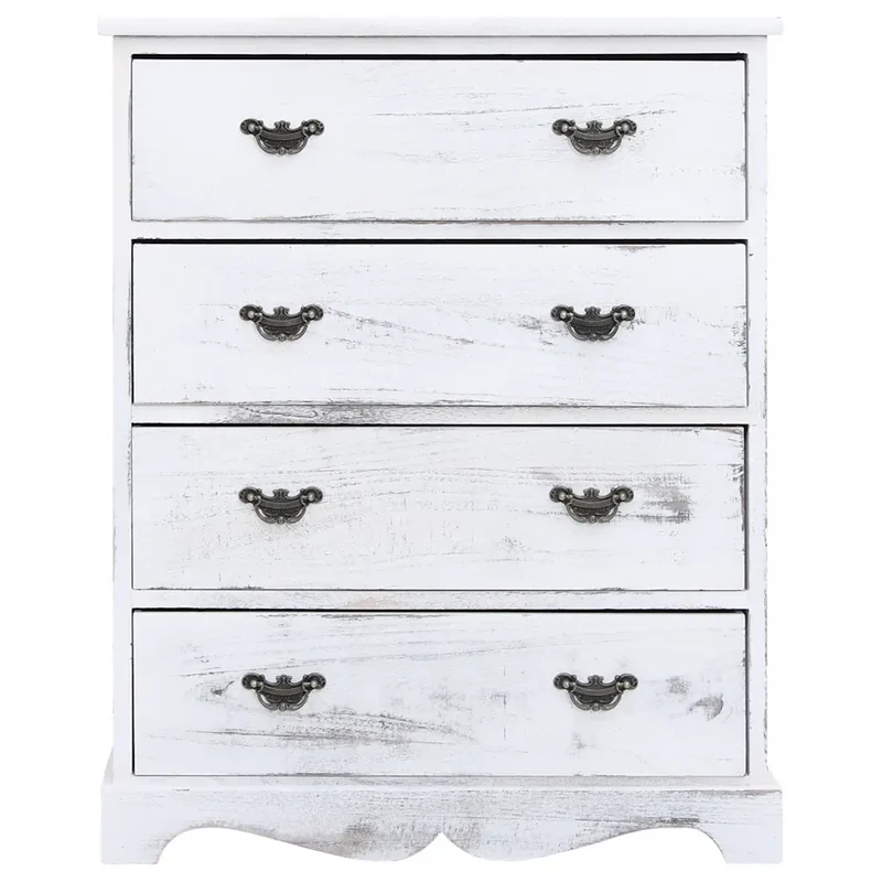 Armoire à tiroirs moderne pratique 60 x 30 x 75 cm en bois blanc 02_0046461