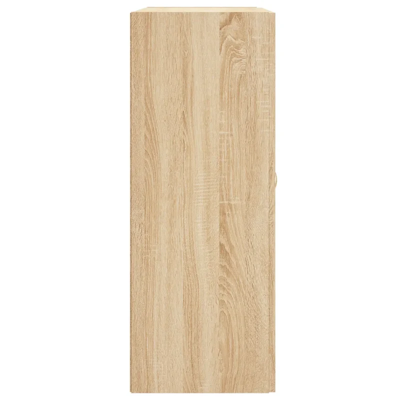 Armoire murale élégante 69,5 x 34 x 90 cm avec 3 compartiments style contemporain en bois chêne sonoma 02_0049306
