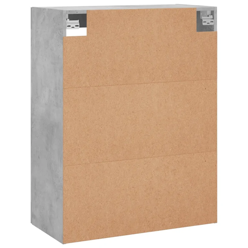 Armoire murale design élégant avec grande capacité rangement 69 x 34 x 90 cm en bois d'ingénierie gris béton 02_0048613