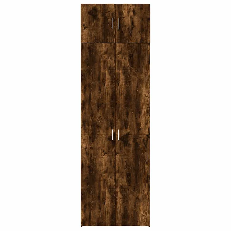 Armoire de rangement haute en bois d'ingénierie 70 x 42,5 x 225 cm économie d'espace style contemporain en bois chêne fumé 02_0055584