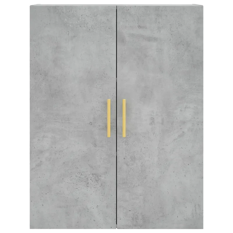 Armoire murale design pratique rangement élégant 69,5 x 34 x 90 cm en bois d'ingénierie gris béton 02_0048578