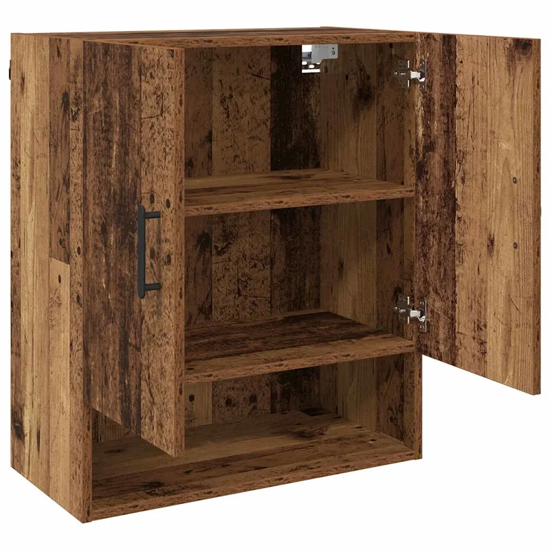 Armoire murale moderne rangement mural 60 x 31 x 70 cm finition épurée style contemporain en bois ancien 02_0052488
