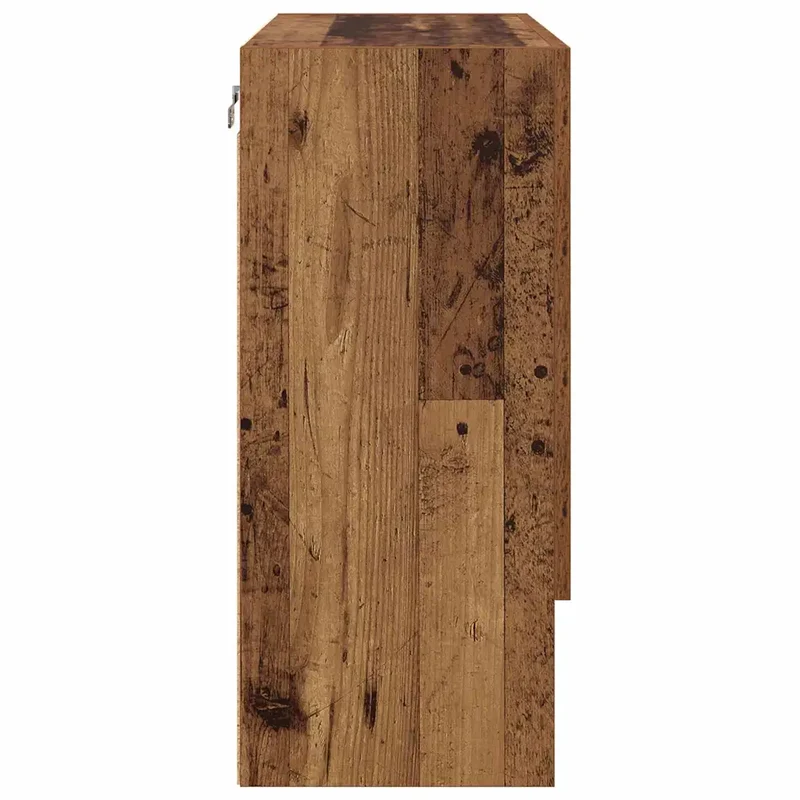 Armoire murale moderne rangement mural 60 x 31 x 70 cm finition épurée style contemporain en bois ancien 02_0052488