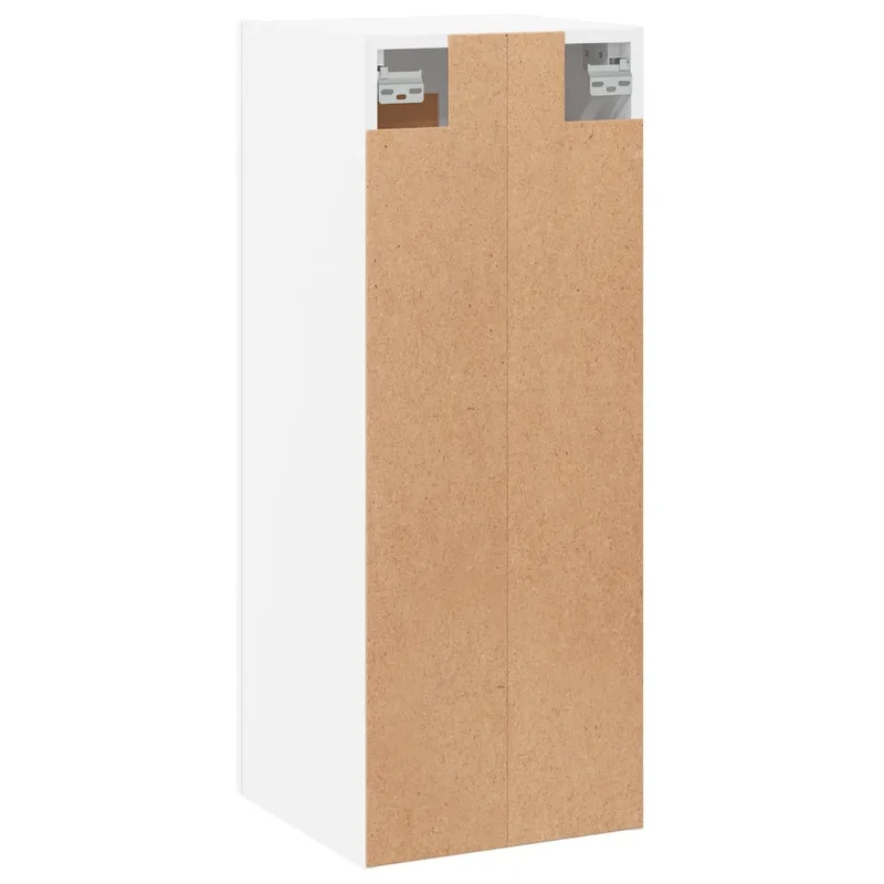 Armoire murale blanche élégante avec 3 compartiments 34,5 x 34 x 90 cm en bois d'ingénierie blanc 02_0048937