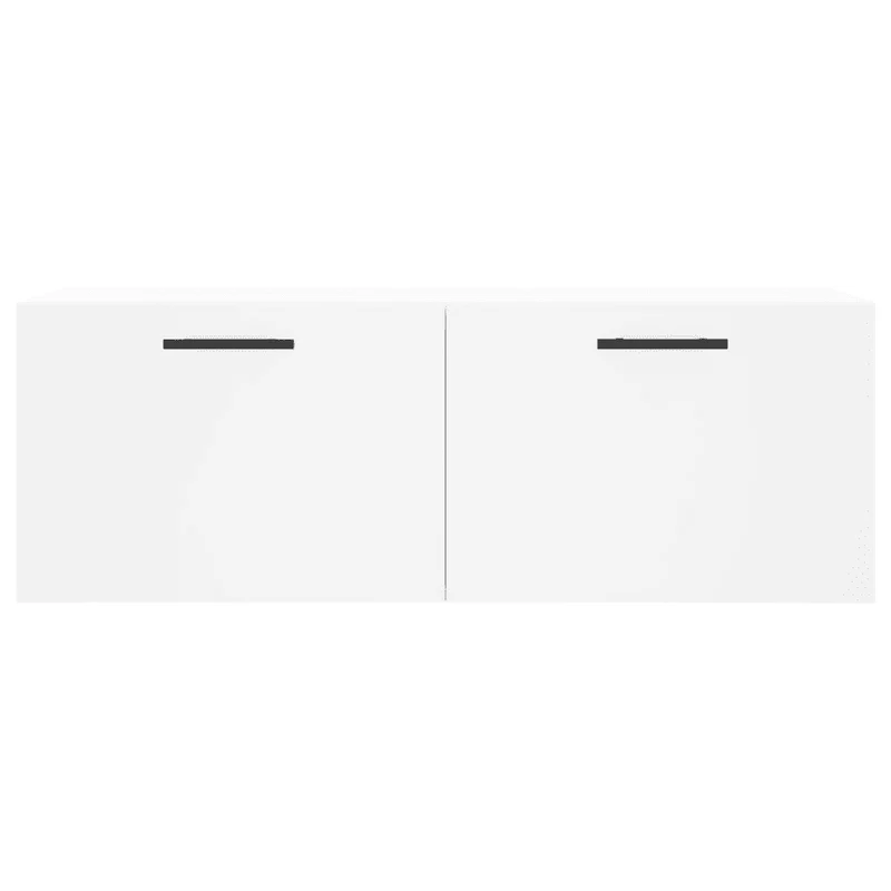 Armoire murale fonctionnelle rangement pratique 100 x 36,5 x 35 cm style contemporain en bois d'ingénierie blanc 02_0048893