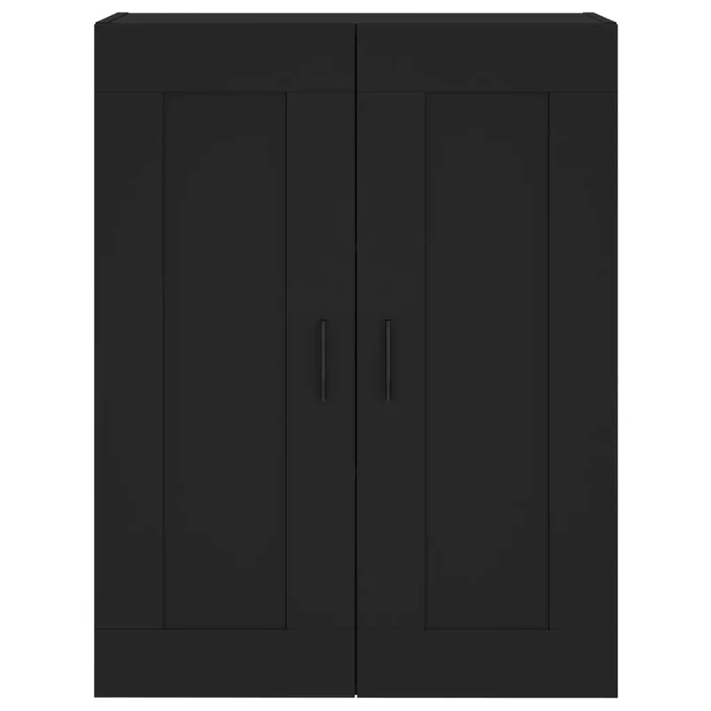 Armoire murale design élégant 69,5 x 34 x 90 cm grand espace de rangement en bois noir 02_0048925