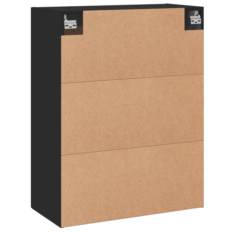 Armoire murale design élégant 69,5 x 34 x 90 cm grand espace de rangement en bois noir 02_0048925