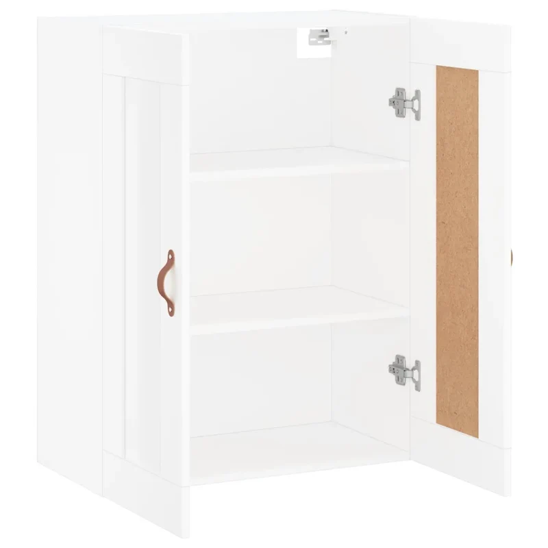 Armoire murale élégante avec 3 compartiments 69,5 x 34 x 90 cm en bois d'ingénierie blanc 02_0048898