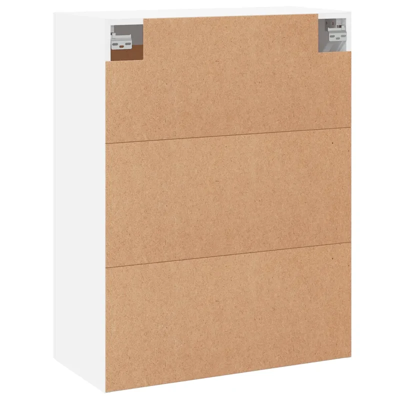 Armoire murale élégante avec 3 compartiments 69,5 x 34 x 90 cm en bois d'ingénierie blanc 02_0048898
