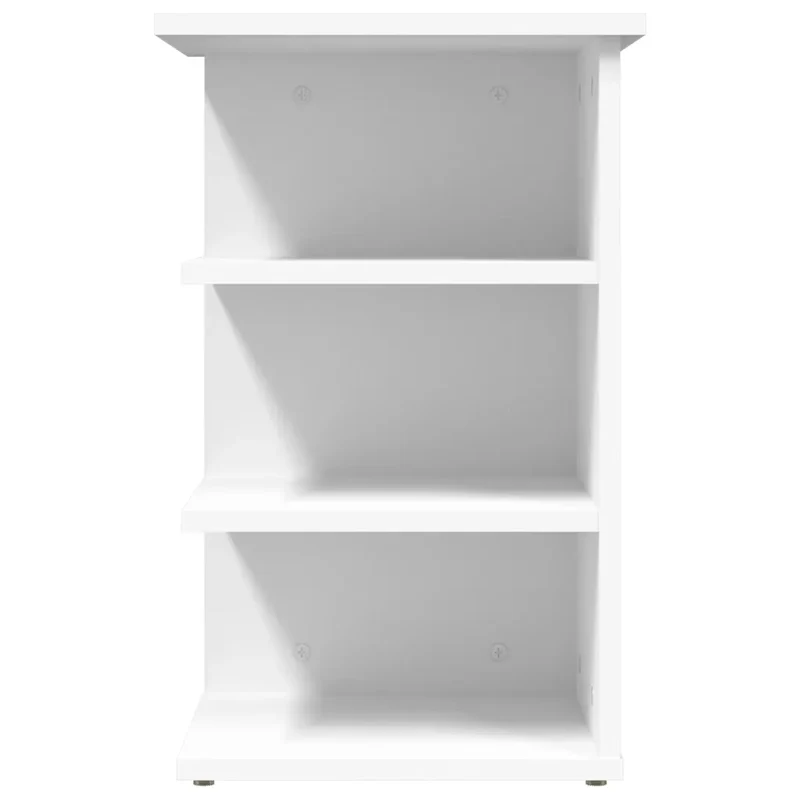 Armoire latérale pratique pour canapé 35 x 35 x 55 cm avec 3 étagères style moderne en aggloméré blanc 02_0047869