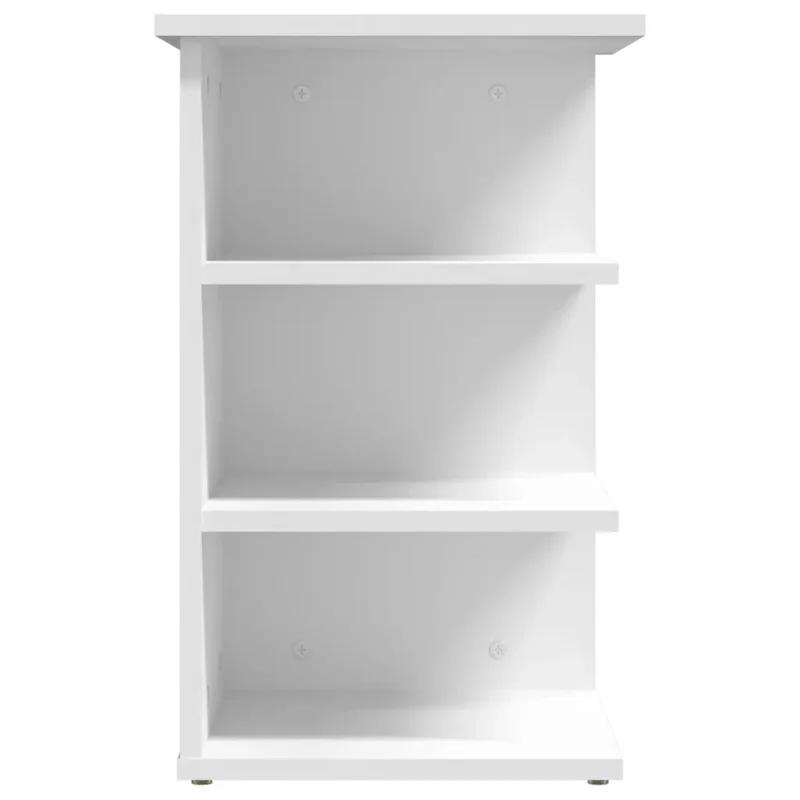 Armoire latérale pratique pour canapé 35 x 35 x 55 cm avec 3 étagères style moderne en aggloméré blanc 02_0047869
