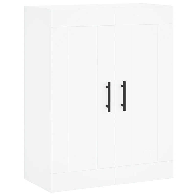 Buffet bahut commode armoire meuble de rangement organisateur cuisine salle de séjour salon haut 69,5 x 34 x 180 cm bois d'ingénierie blanc 02_0032707