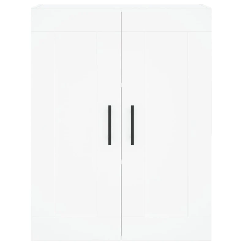 Buffet bahut commode armoire meuble de rangement organisateur cuisine salle de séjour salon haut 69,5 x 34 x 180 cm bois d'ingénierie blanc 02_0032707