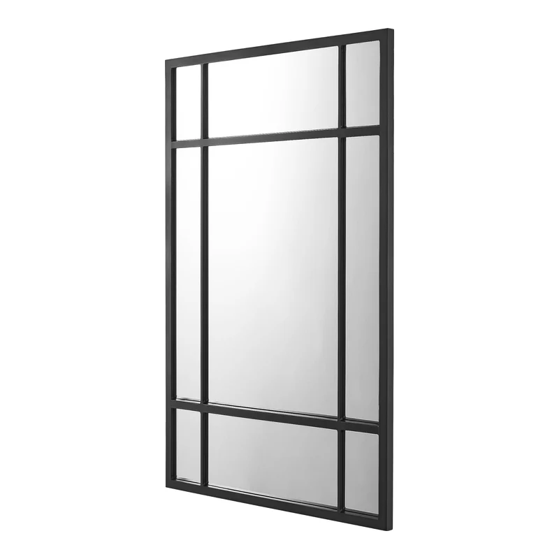 Miroir mural rectangulaire 90 x 60 cm noir mat 03_0007894