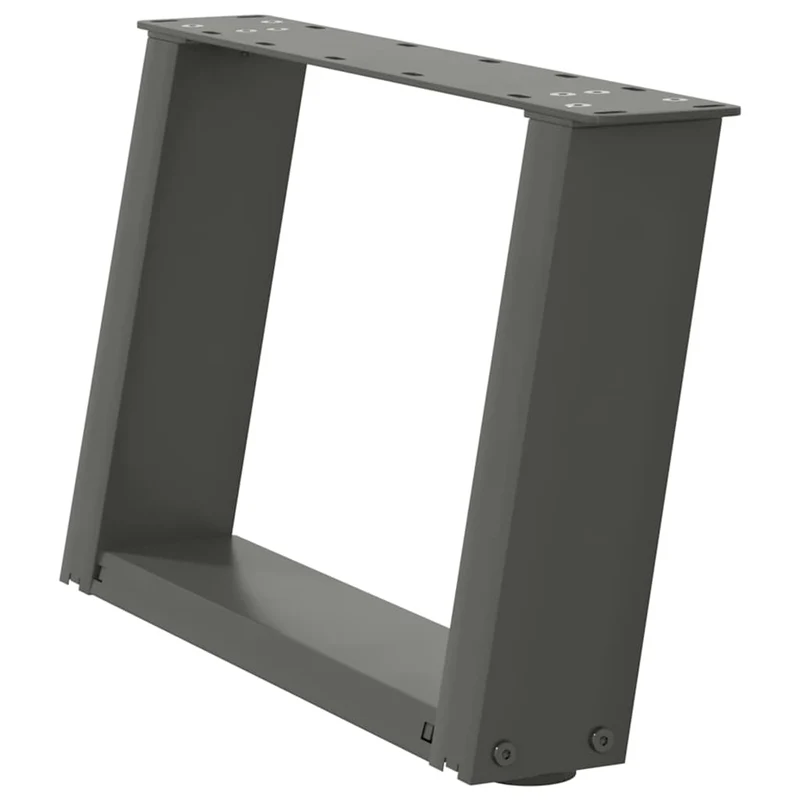 Lot de 2 pieds de table basse en U design moderne stabilité réglable 40 x 30 cm en acier anthracite 02_0057027
