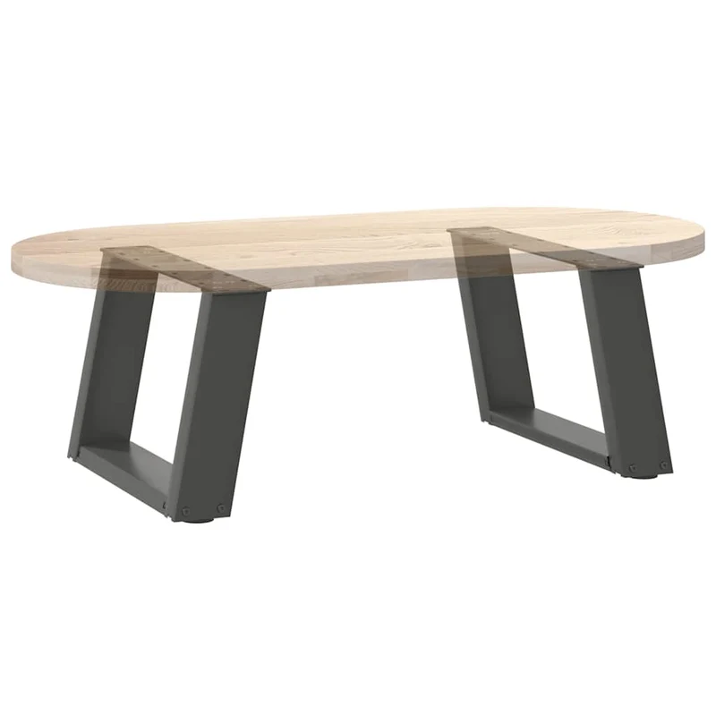 Lot de 2 pieds de table basse en U design moderne stabilité réglable 40 x 30 cm en acier anthracite 02_0057027