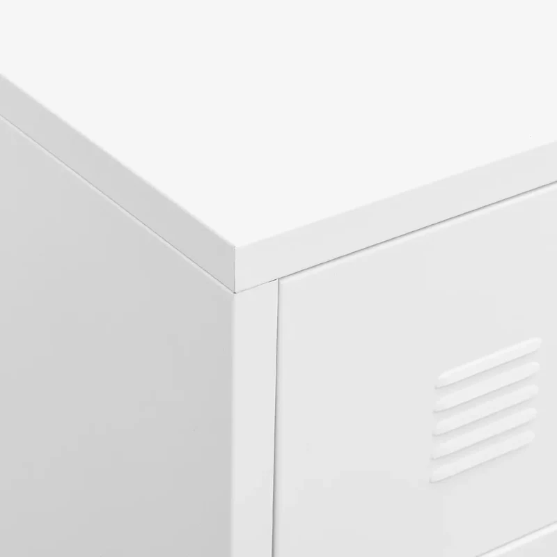 Armoire à tiroirs industrielle moderne 78 x 40 x 93 cm robuste finition mate en métal blanc 02_0046988