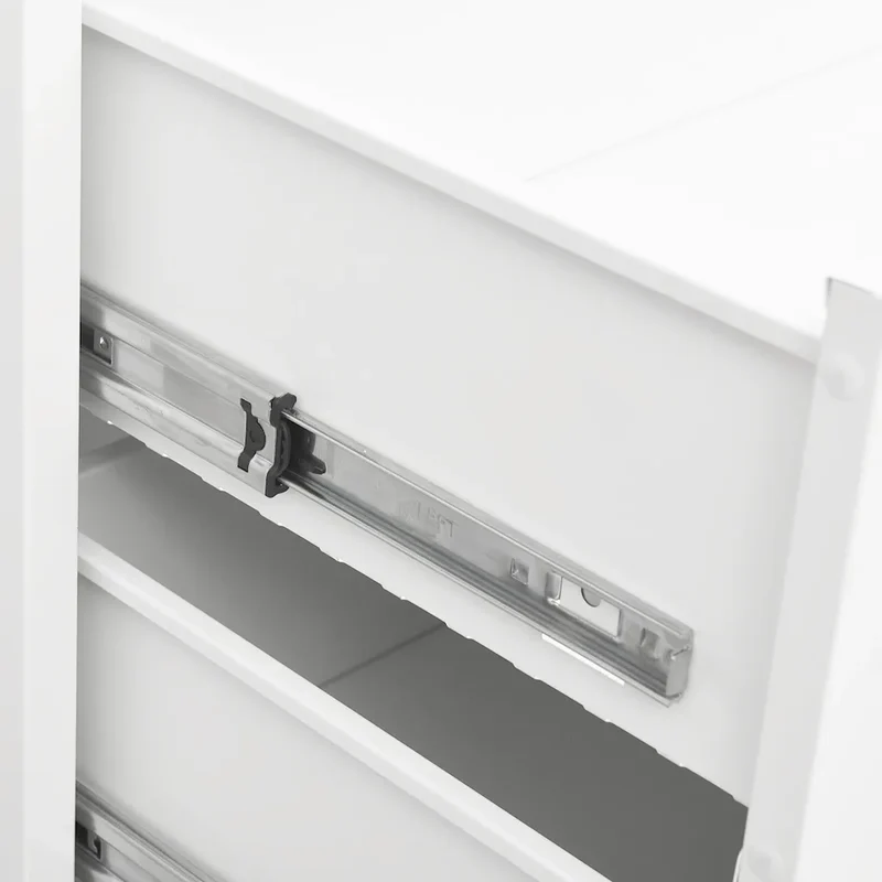Armoire à tiroirs industrielle moderne 78 x 40 x 93 cm robuste finition mate en métal blanc 02_0046988