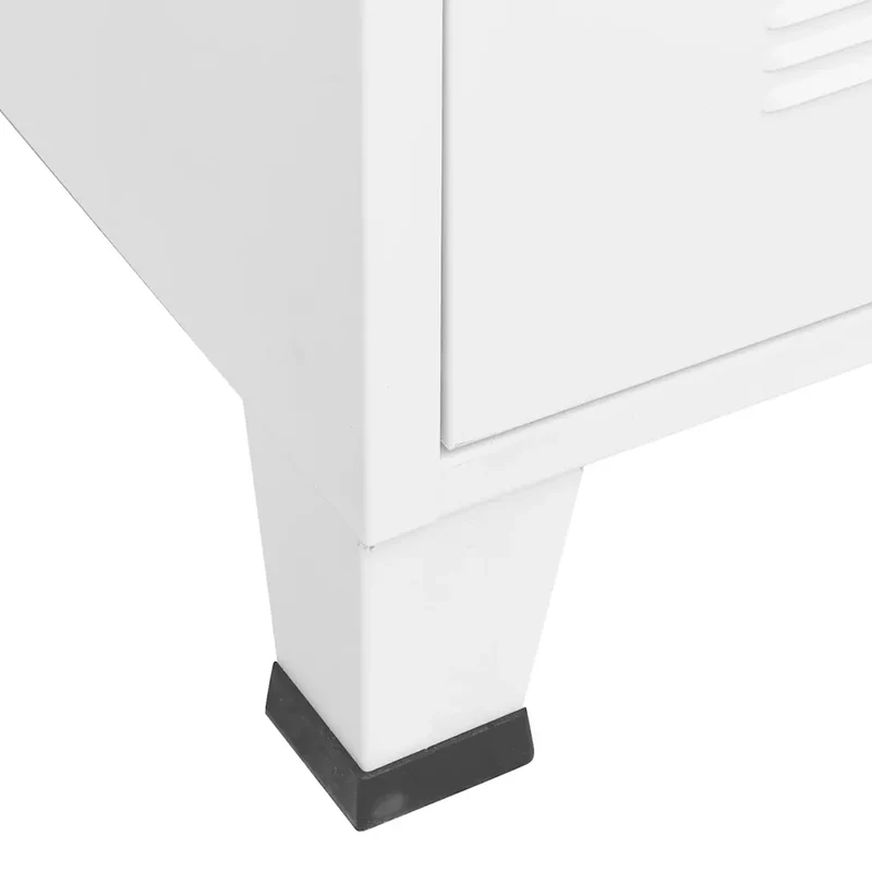 Armoire à tiroirs industrielle moderne 78 x 40 x 93 cm robuste finition mate en métal blanc 02_0046988