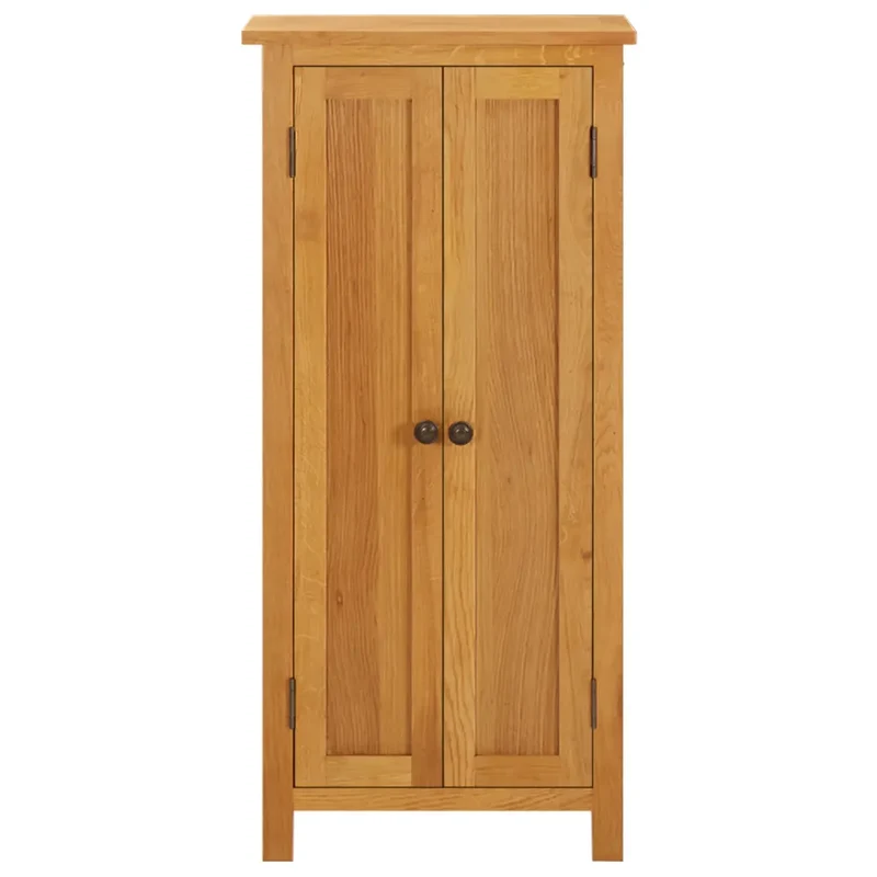 Armoire de rangement élégante 50 x 22 x 110 cm avec 5 étagères robustes style moderne en bois de chêne massif 02_0046790