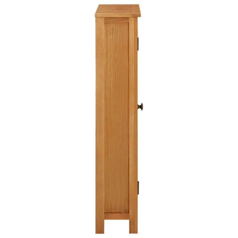 Armoire de rangement élégante 50 x 22 x 110 cm avec 5 étagères robustes style moderne en bois de chêne massif 02_0046790