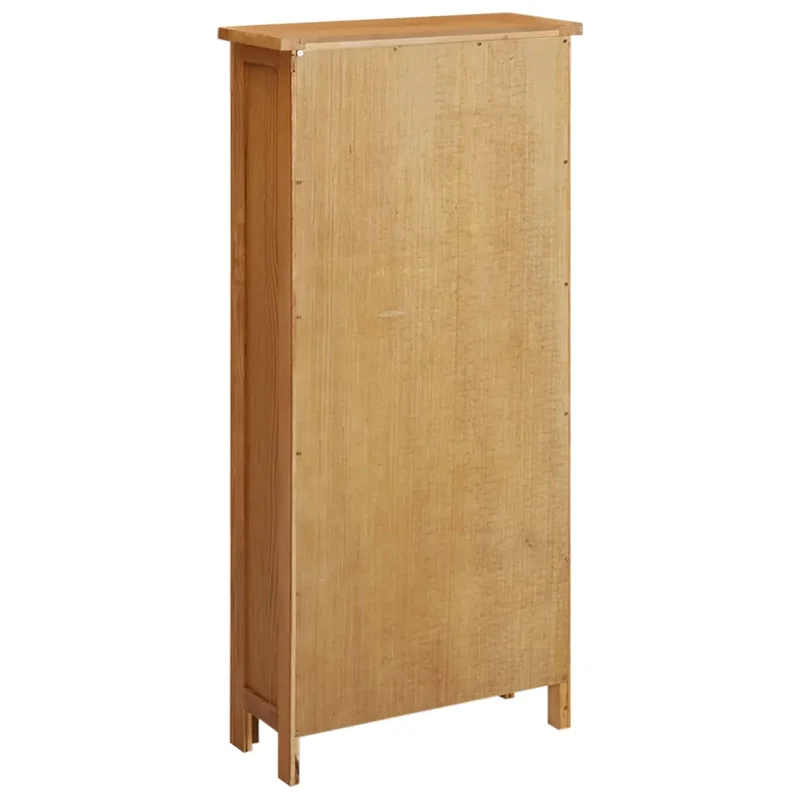 Armoire de rangement élégante 50 x 22 x 110 cm avec 5 étagères robustes style moderne en bois de chêne massif 02_0046790