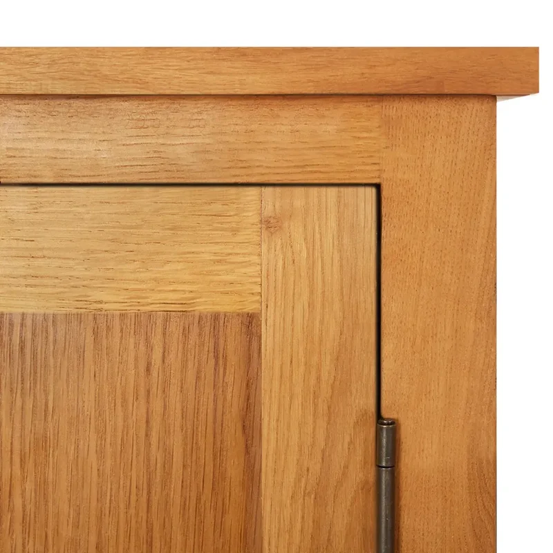 Armoire de rangement élégante 50 x 22 x 110 cm avec 5 étagères robustes style moderne en bois de chêne massif 02_0046790
