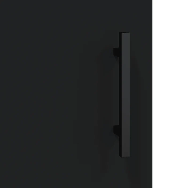 Armoire murale élégante rangement grand espace 69,5 x 34 x 90 cm en bois d'ingénierie noir 02_0048597