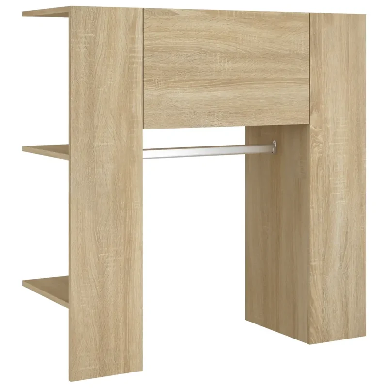 Armoire de couloir moderne économiseur d'espace 97,5 x 37 x 99 cm finition robuste en bois d'ingénierie chêne sonoma 02_0047945