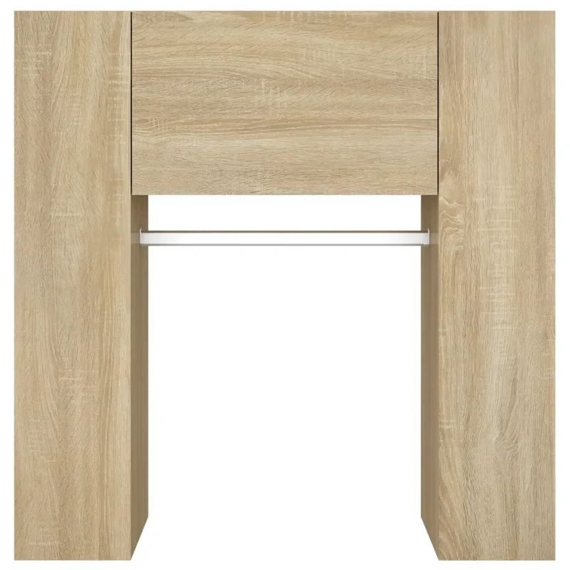 Armoire de couloir moderne économiseur d'espace 97,5 x 37 x 99 cm finition robuste en bois d'ingénierie chêne sonoma 02_0047945