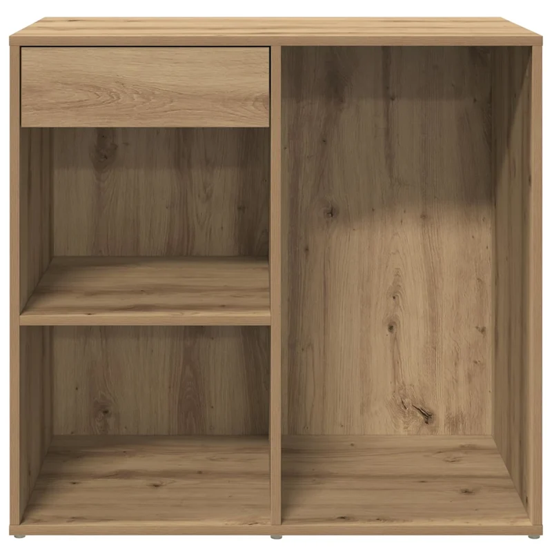 Armoire cosmétique moderne fonctionnelle rangement 80 x 40 x 75 cm en bois d'ingénierie chêne artisanal 02_0051009
