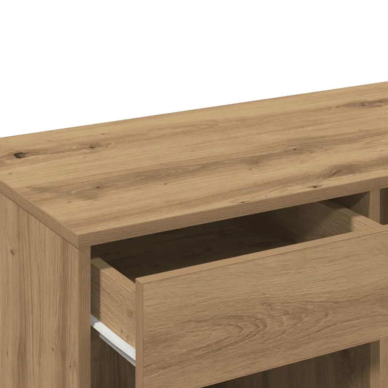 Armoire cosmétique moderne fonctionnelle rangement 80 x 40 x 75 cm en bois d'ingénierie chêne artisanal 02_0051009