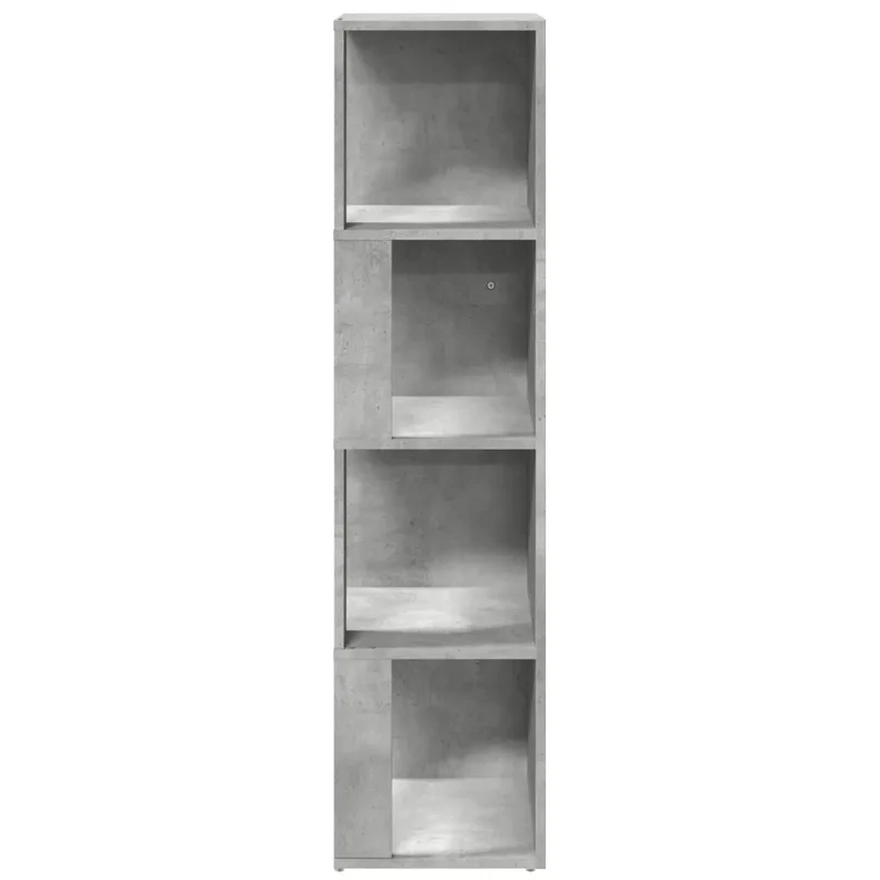 Armoire d'angle moderne rangement 33 x 33 x 132 cm finition élégante en bois d’ingénierie gris béton 02_0047975