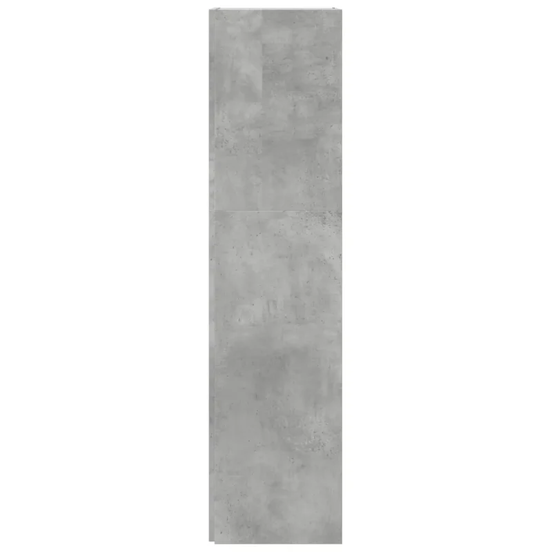 Armoire d'angle moderne rangement 33 x 33 x 132 cm finition élégante en bois d’ingénierie gris béton 02_0047975