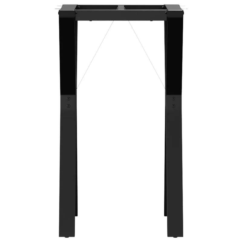 Pieds de table à manger cadre en Y 40 x 40 x 73 cm stables et robustes style industriel en acier noir 02_0047254