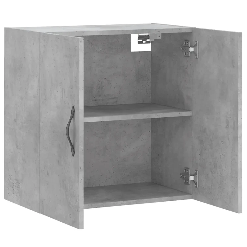 Armoire murale design moderne rangement pratique 60 x 31 x 60 cm en bois d'ingénierie gris béton 02_0048800