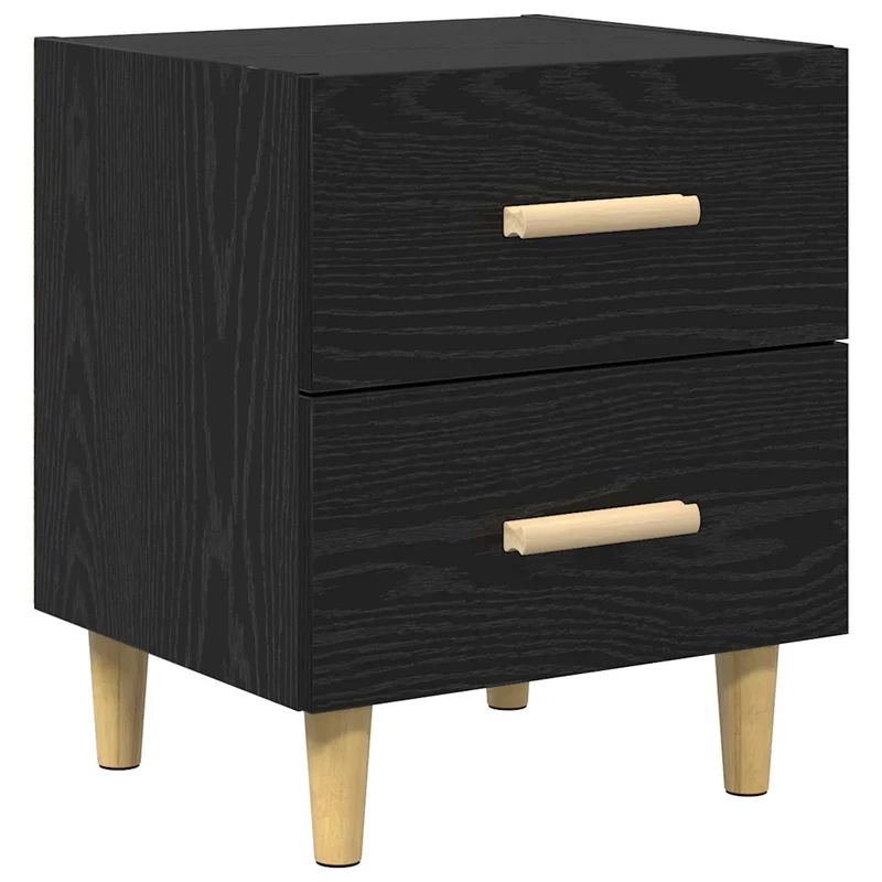 Armoire de lit avec tiroirs pour rangement moderne compact 40 x 35 x 47 cm en bois d'ingénierie chêne noir 02_0052680