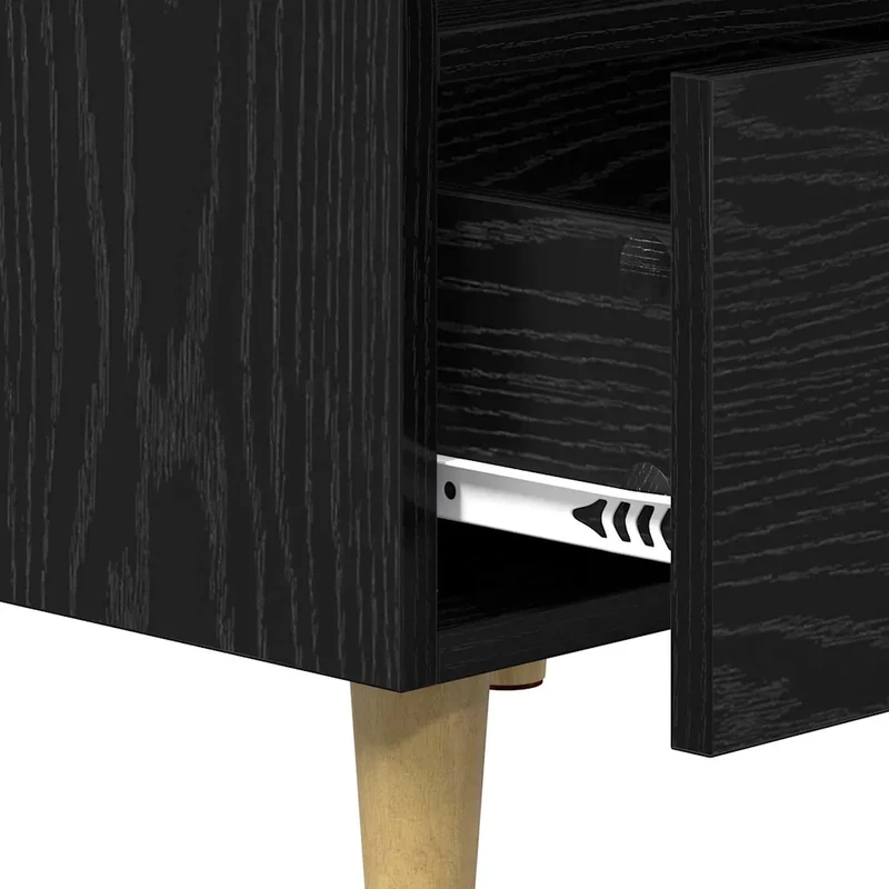 Armoire de lit avec tiroirs pour rangement moderne compact 40 x 35 x 47 cm en bois d'ingénierie chêne noir 02_0052680