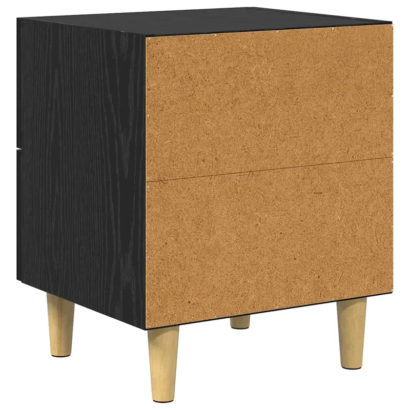 Armoire de lit avec tiroirs pour rangement moderne compact 40 x 35 x 47 cm en bois d'ingénierie chêne noir 02_0052680