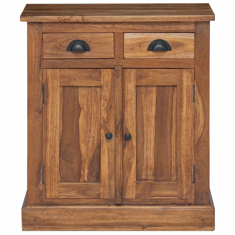 Armoire de rangement vintage avec tiroirs et étagères 65 x 30 x 75 cm en bois de teck naturel 02_0059091