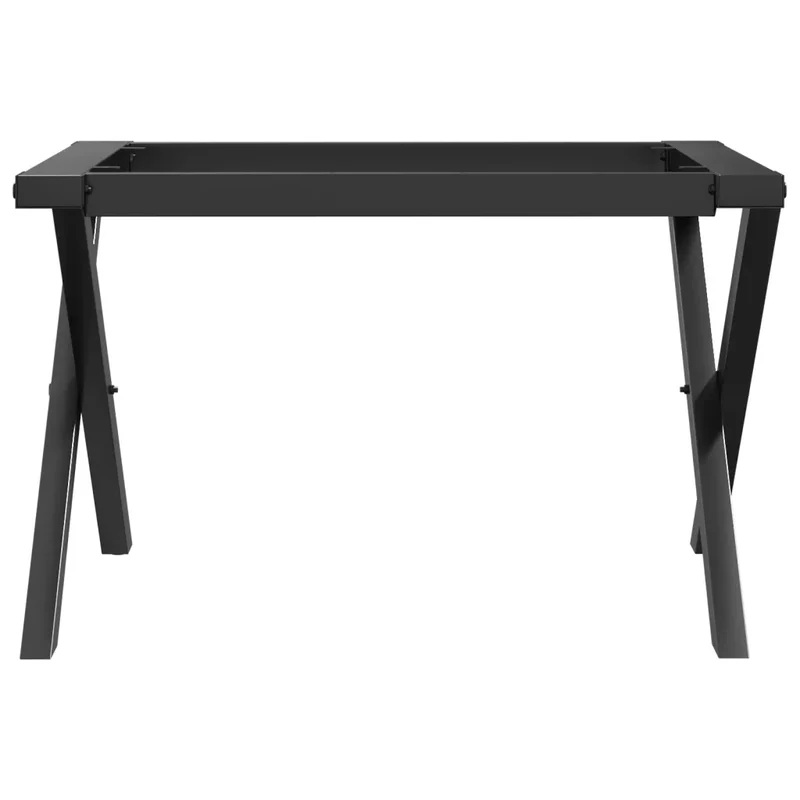 Pieds de table basse cadre en X 60 x 40 x 38 cm robustes industriels en acier noir 02_0047233
