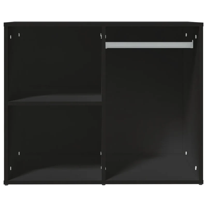 Armoire de dressing spacieuse design moderne 80 x 40 x 65 cm en bois d'ingénierie noir 02_0047954