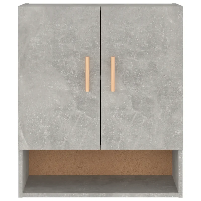 Armoire murale fonctionnelle scandinave 60 x 31 x 70 cm avec grand espace de rangement en bois d'ingénierie gris béton 02_0048044