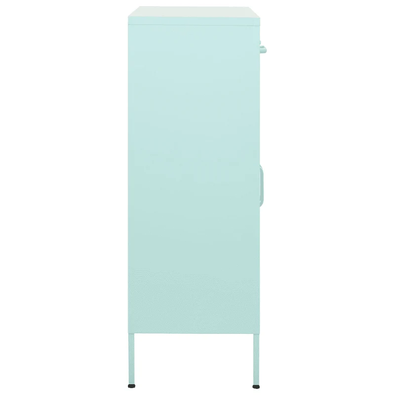 Armoire de rangement moderne avec tiroirs extensibles 80 x 35 x 101,5 cm en acier menthe 02_0046849