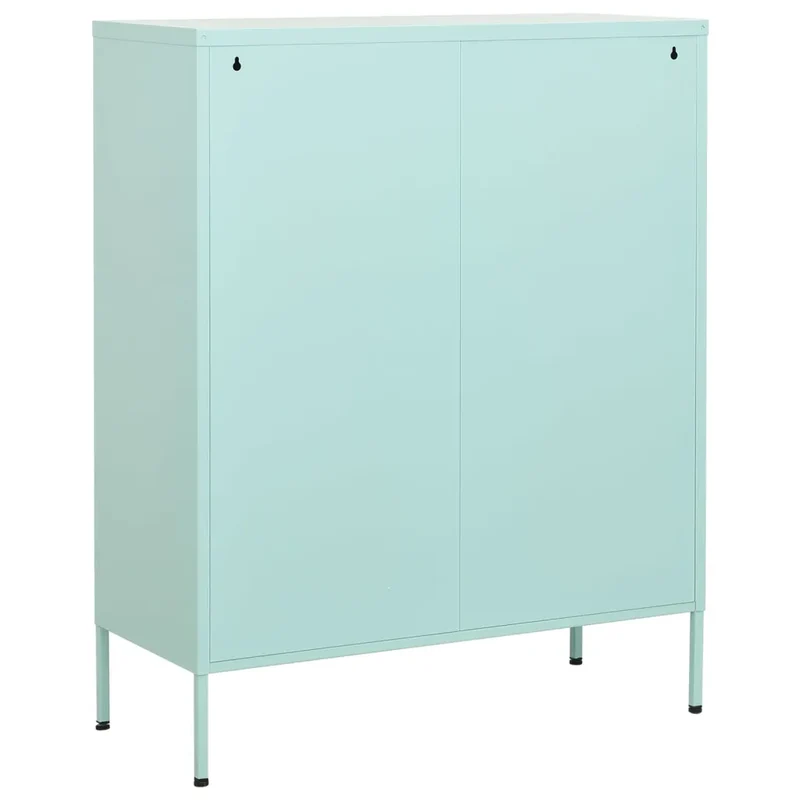 Armoire de rangement moderne avec tiroirs extensibles 80 x 35 x 101,5 cm en acier menthe 02_0046849